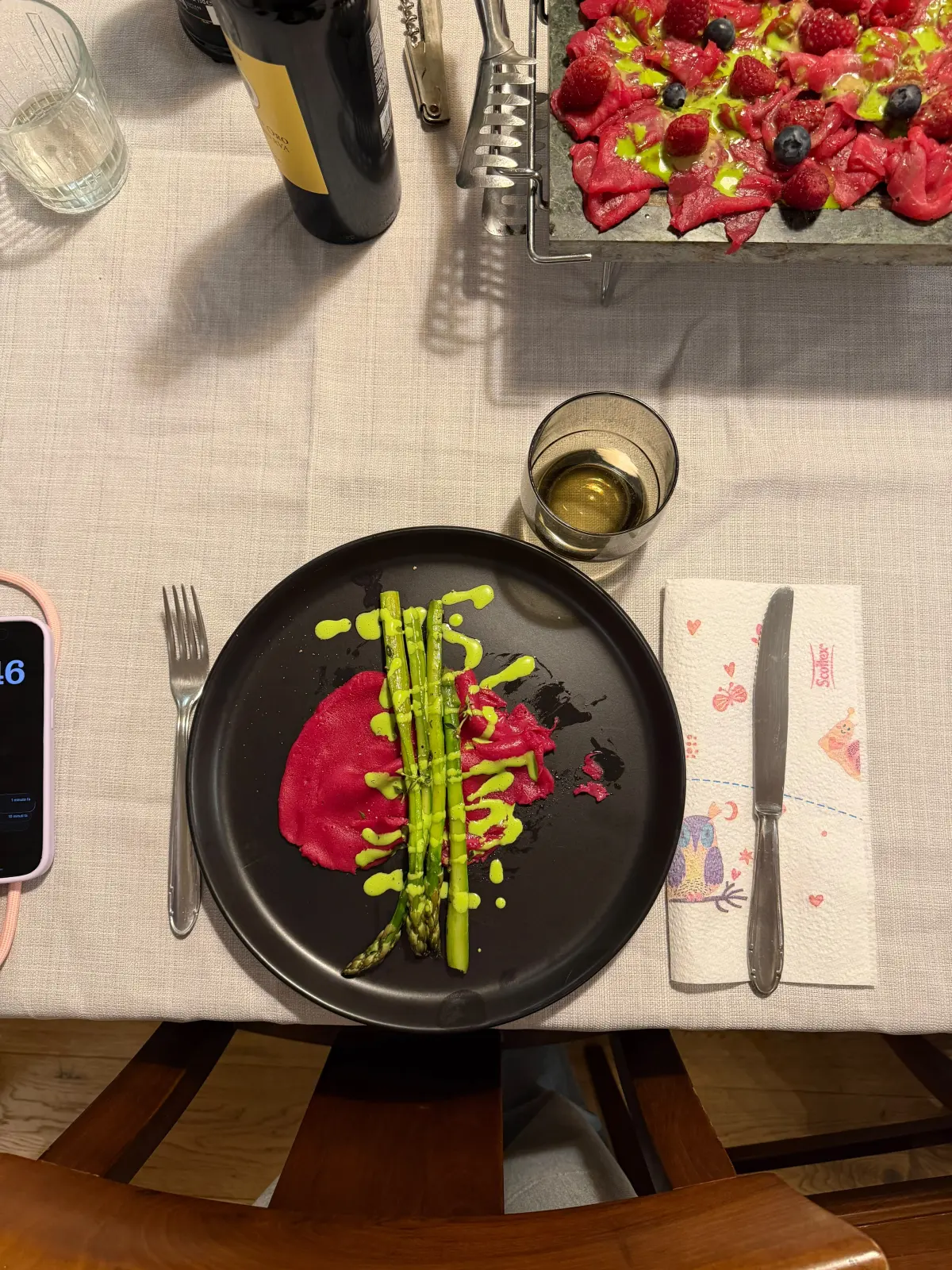 Un momento di una cena a Villa Carmen